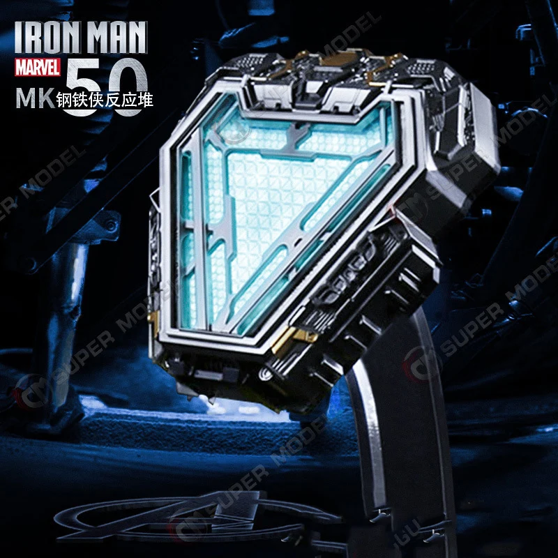 Iron Man Figure 1/1 MK50 Ark Reactor Wearable Chest Lamp Model Ornament Accessories Boy Toy Gift