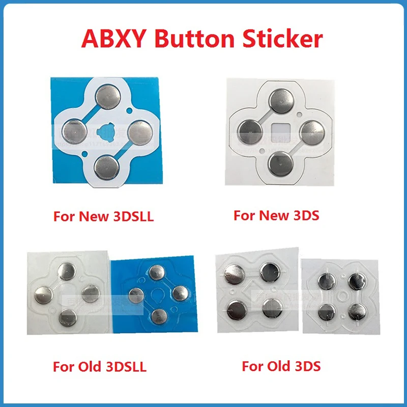 2Pcs For NS New 3DS 3DSXL LL ABXY Button Sticker Cross Key PAD  Conductive Sheet Pot Sheet Elastic Pad Replacement Acessories