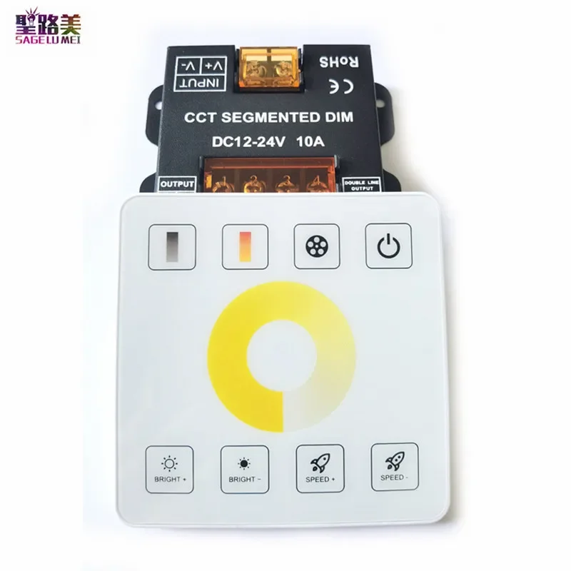 Imagem -02 - sem Fio 86 Controlador de Painel Toque Completo Dimmer de Temperatura de Cor Dupla 120w-240w para Fita de Luzes de Tira Led Dc12v24v 2.4g rf