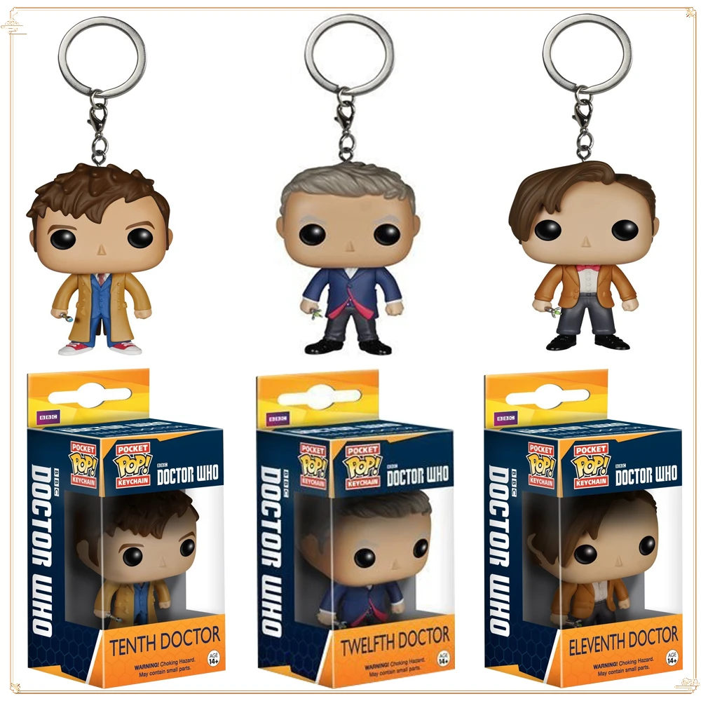 

FUNKO POP Doctor Who Keychain Creative Fun Birthday Doll Exquisite Keychain Christmas Popular Gift Collection Backpack Pendant