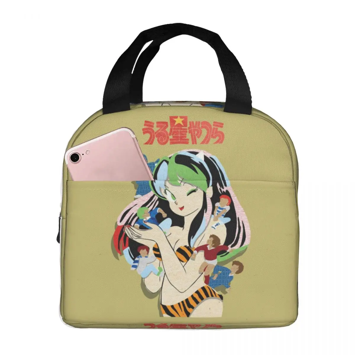 Papel Lum Urusei Yatsura Anime bolsa de almuerzo aislada para mujeres refrigerador de oficina caja de comida térmica Tote loncheras portátiles contenedor
