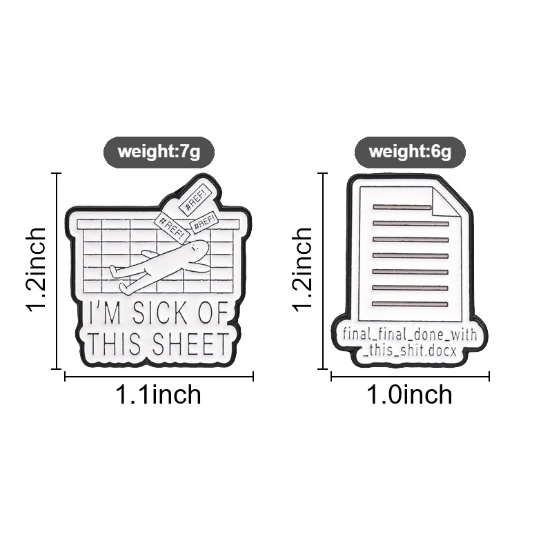 Final Final Done With This Shit Docx Enamel Pin Funny Office Humor Brooch for Admin Staff and Writers Daily Wear Gift