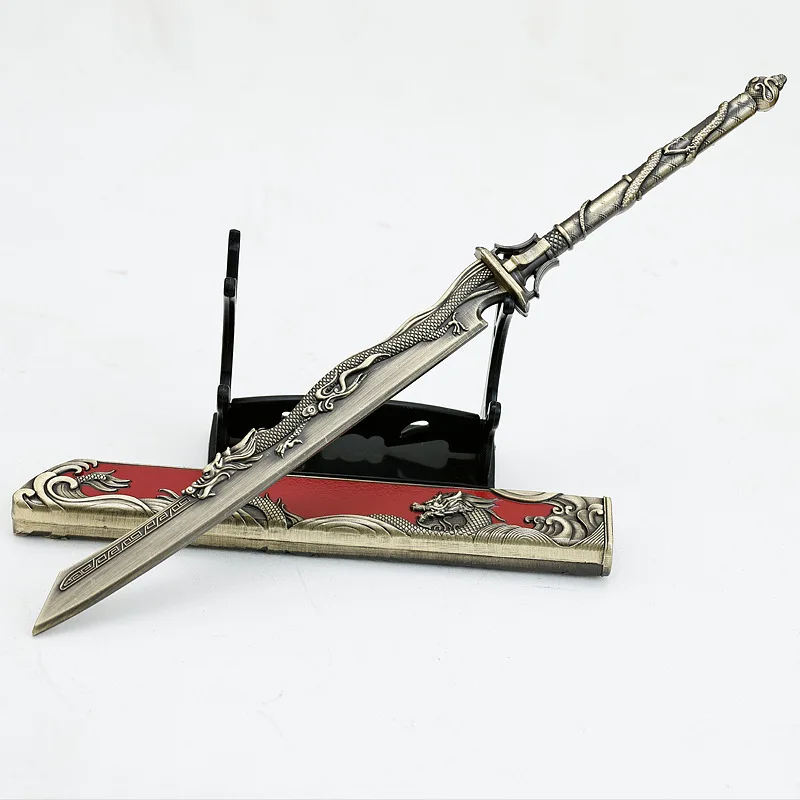 Dark River Animation Game Peripheral All-Metal Handicraft Dragon Tooth Knife 22cm Sheathed Festival Gift Boy Gift Sword Keychain