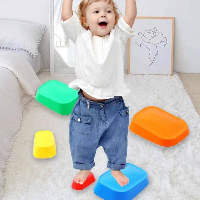 Non-slip Jumping Step Stones Kids Non-Slip Jumping Stones Toddler Sensory Balance Toys Floor River Stones For Home School Nurser