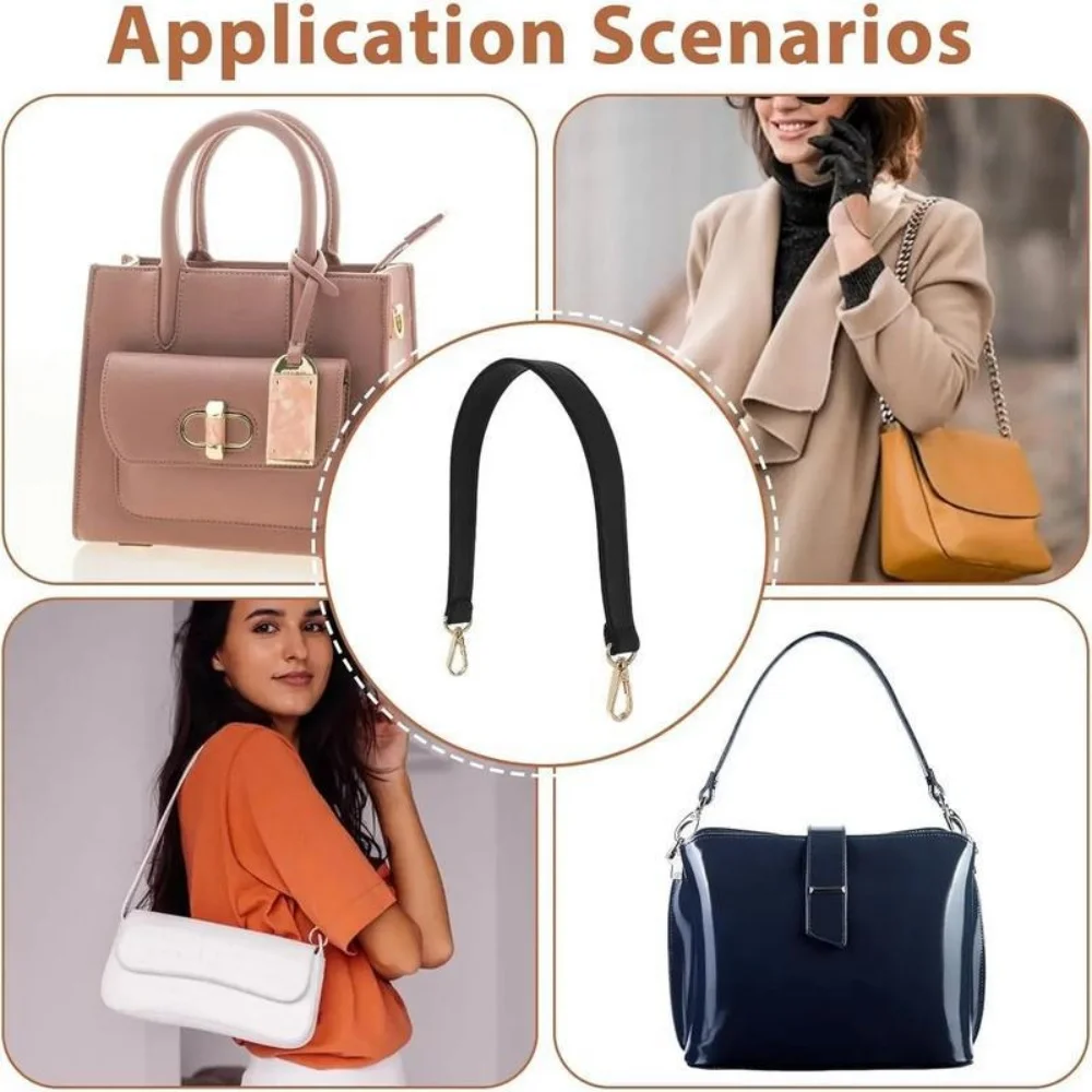 PU Leather Bag Strap Replacement Bag Handheld Shoulder Straps Handbag Belt Without Punching Modification Bag Accessories