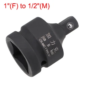 1pcs 1 Inch Drive (F) x 1/2 Inch (M) Impact Socket Reducer Adapter Repair Tools for Ratchet Wrenches Female to Male Cr-Mo