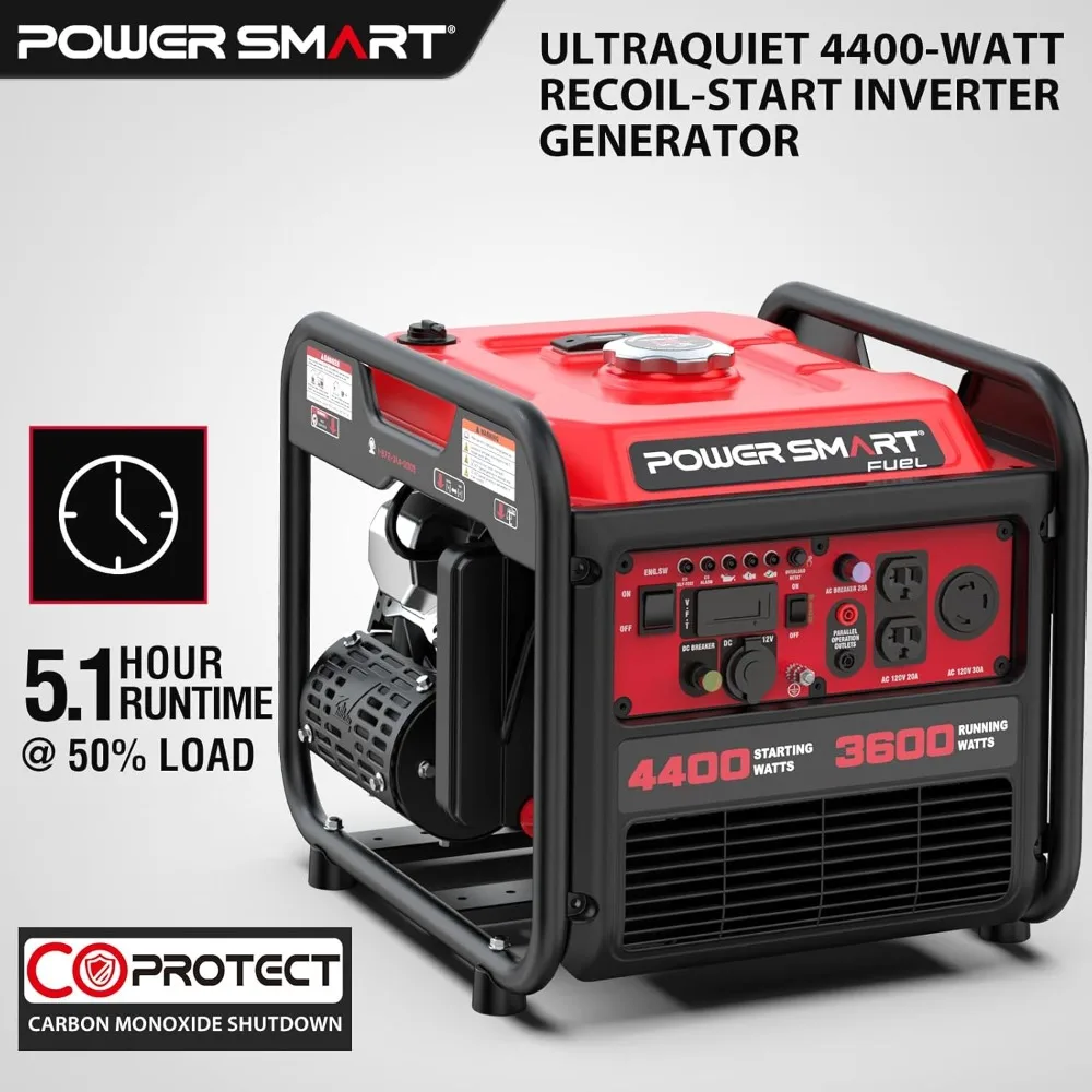 Generator Portabel 4400-Watt dengan Teknologi Inverter, CO Protect, RV Ready
