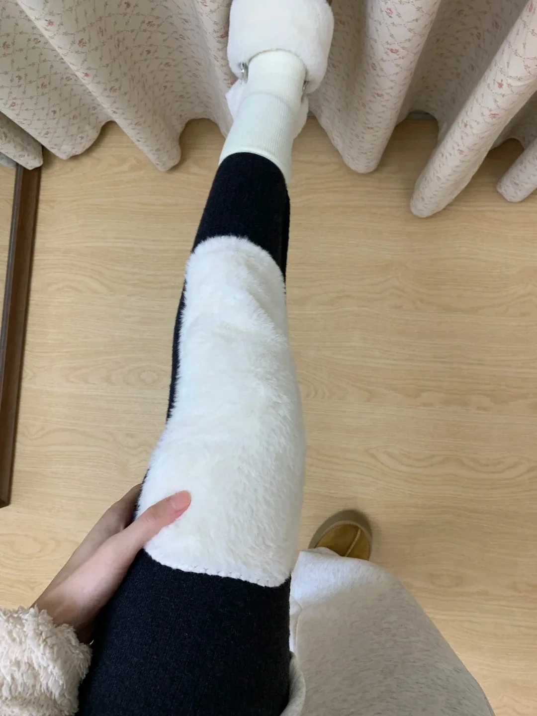 Harbin Thickened Fleece Lined Men's Wool Pants Winter Warm Cotton Trousers for Middle Aged And Elderly People Home Heating Pants