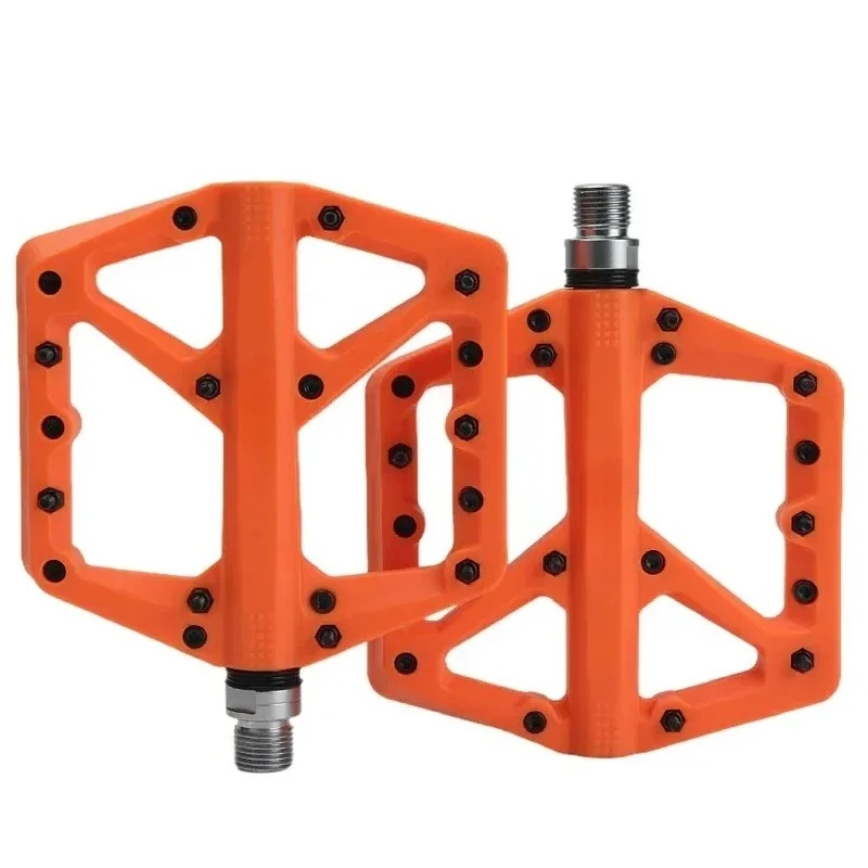 Bicycle Pedals Mtb Nylon Platform Footrest Flat Mountain Bike Paddle Grip Pedalen Bearings Footboards Cycling Foot Hold,1pcs