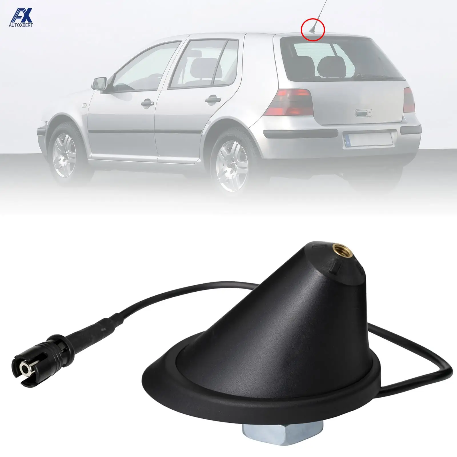 Car Roof Mount Antenna Base Aerial Seal Adapter Vehicle AM / FM Stereo Radio Amplified Signals For VW Golf Passat Jetta Bora T4