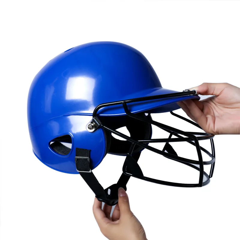 Professional baseball batting training competition helmet, single ear and double ear softball receiving, hand face protection