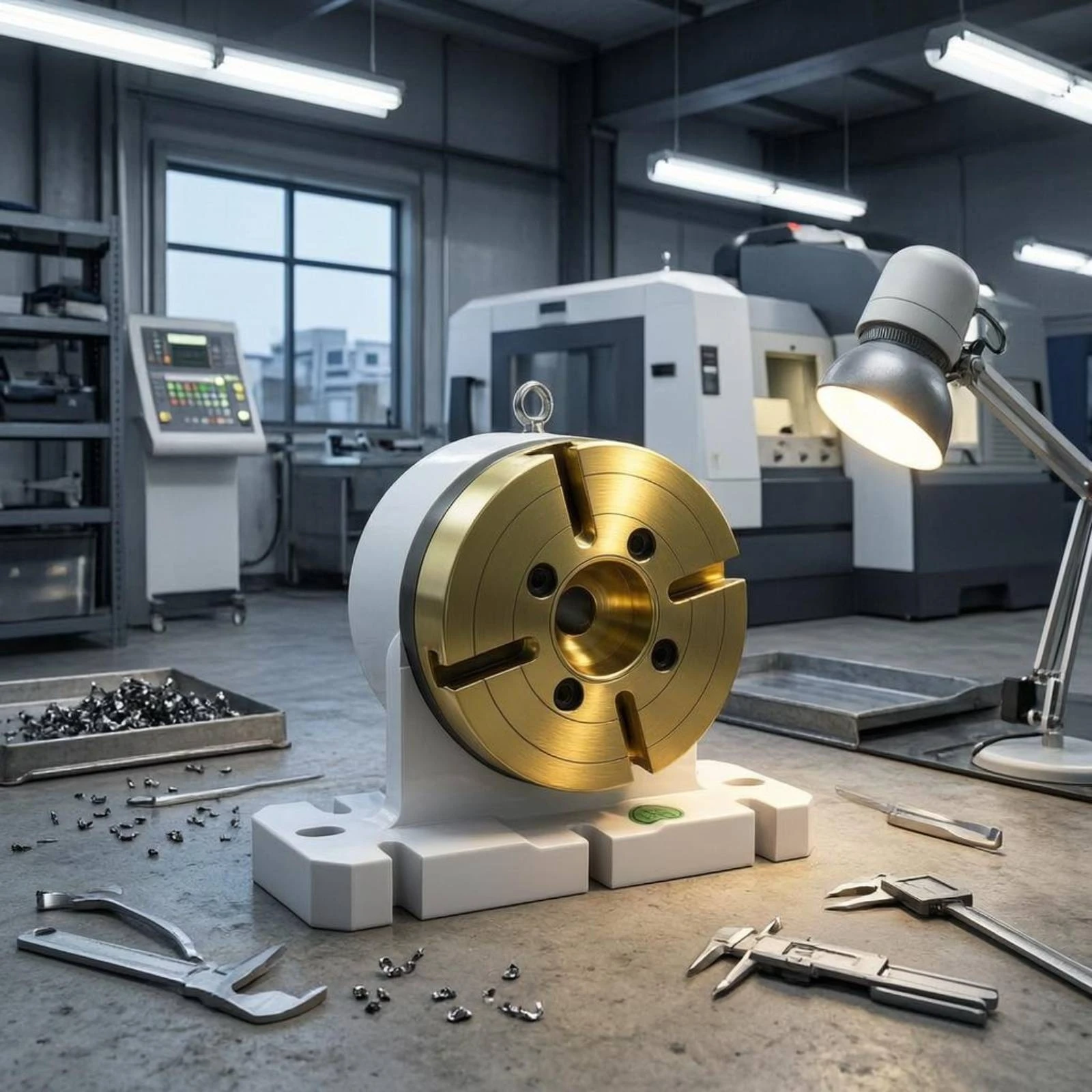 Machining Center Tailstock Machined Finish Four-Axis Tailstock Support Fixture Lifting Hoist Loop Industrial Hardware Metal