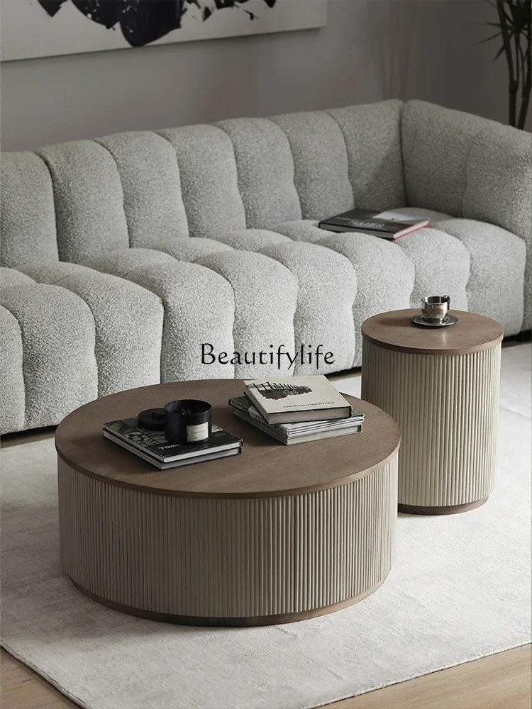 Nordic Design Coffee Table French Country Silent round Storage High and Low Edge Nested Tables Modern Minimalist