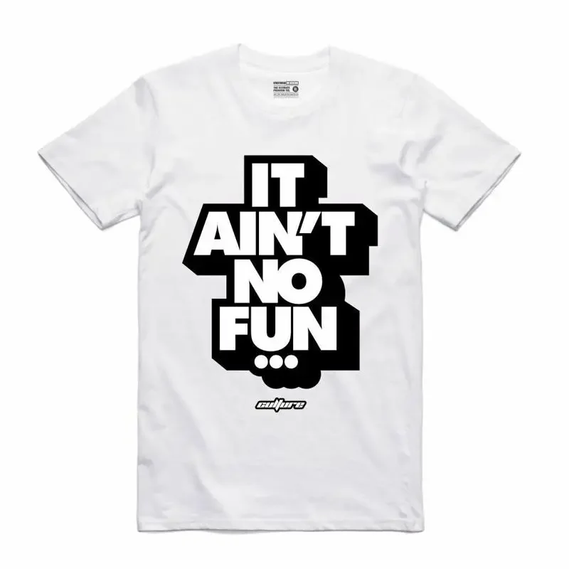 BRAND NEW Streetwear on Demand CULTURE AINT NO FUN WHITE T Shirt SMALL 3