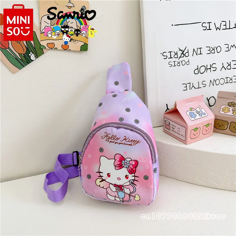 Mini Sanrio nowa torba na klatkę piersiowa dziecięca modna wysokiej jakości damska torba na talię kreskówka lekka torba na klatkę piersiowa dla chłopców saszetka/nerka