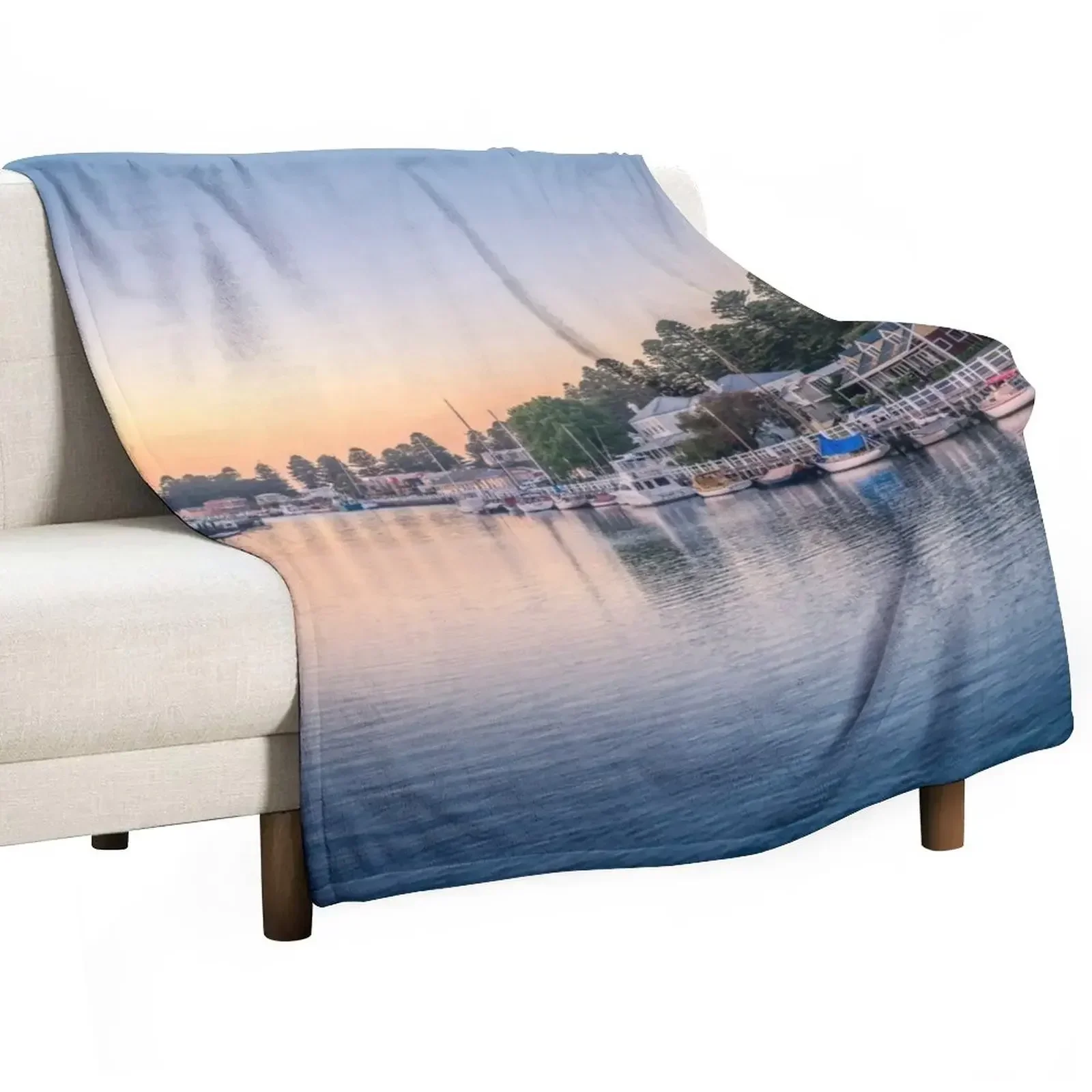 

Port Fairy Sunrise Throw Blanket Tourist Moving valentine gift ideas Blankets