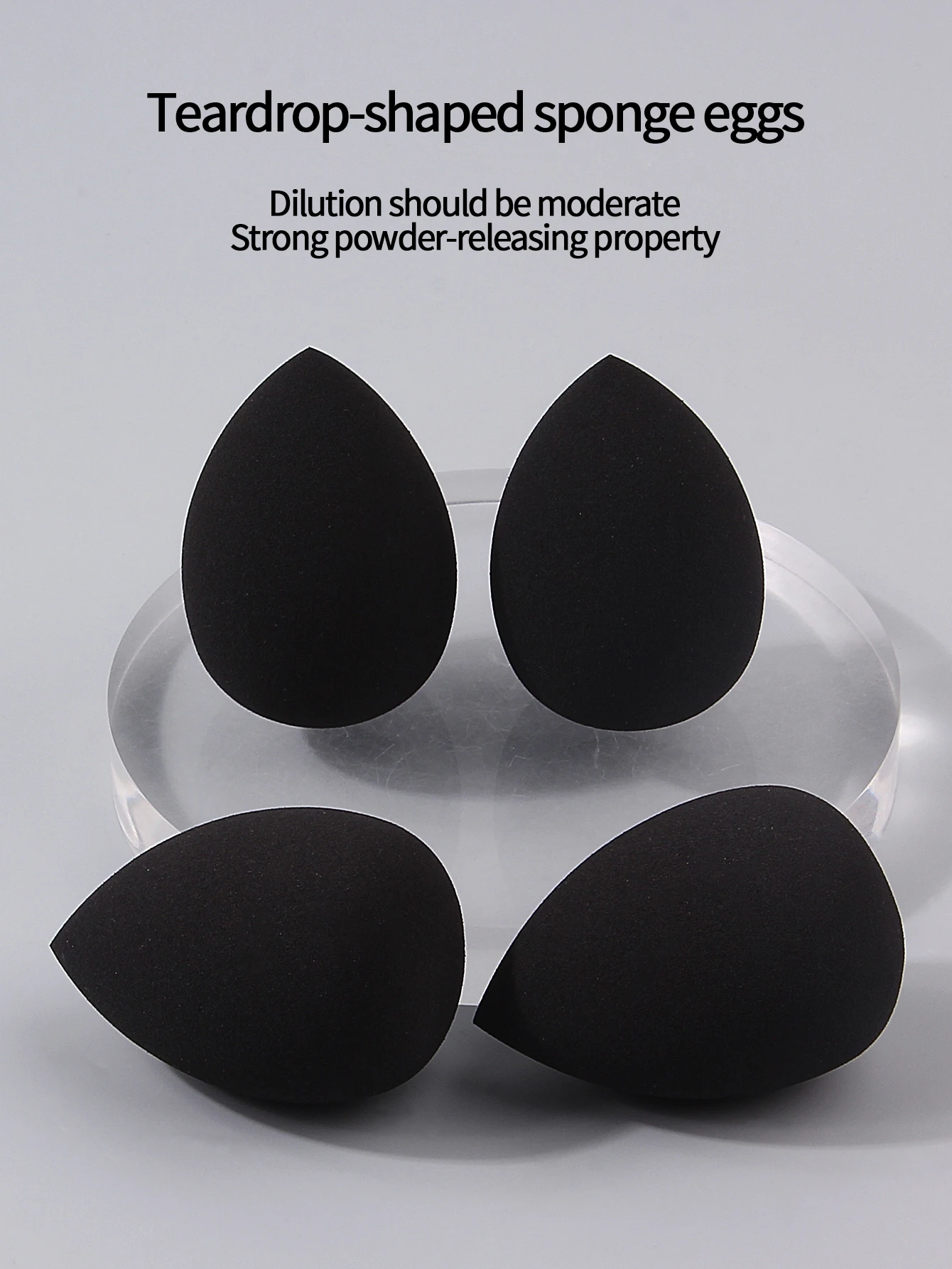12 Pieces Black Beauty Egg Makeup Sponge Egg Dry and Wet Dual-Purpose Makeup Egg Portable Beginner Makeup Powder Puff Set