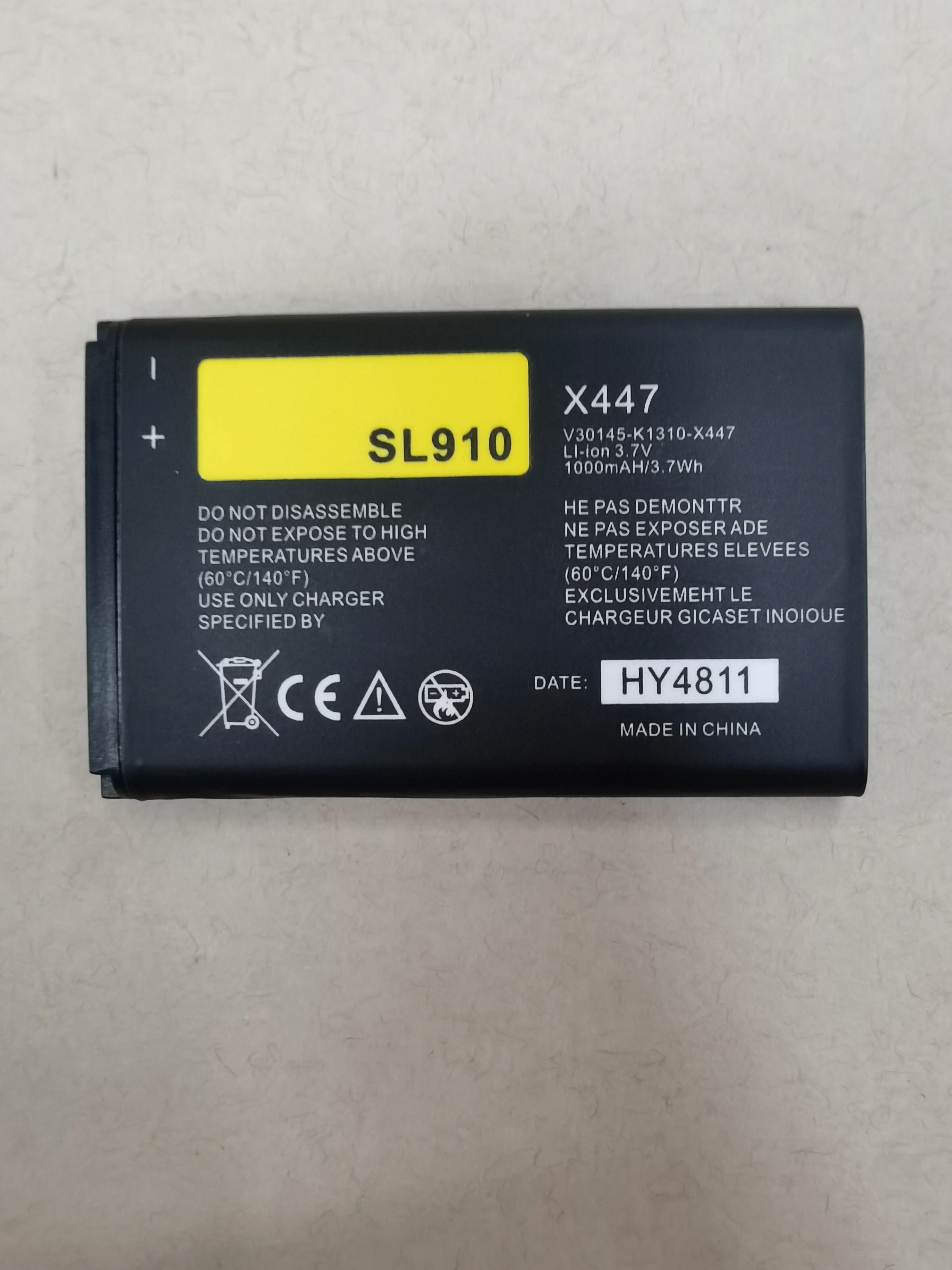 Cordless Phone Replacement Li-ion Battery for Gigaset SL910 SL910A SL910H V30145-K1310K-X447 -0-HY Btteries