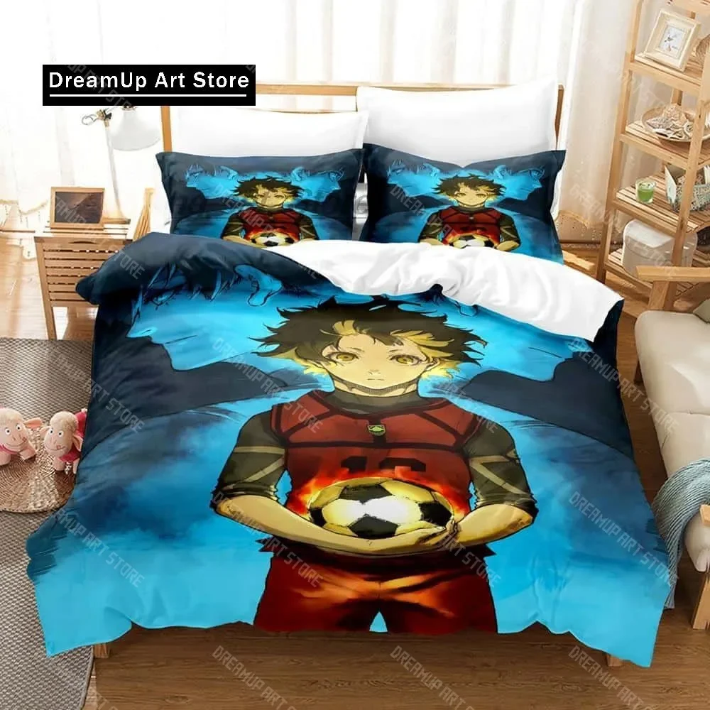 

3D Print BLUE LOCK Bedding Set Single Twin Full Queen King Size Bed Set Adult Kid Bedroom Duvet Cover Sets Anime bed sheet set