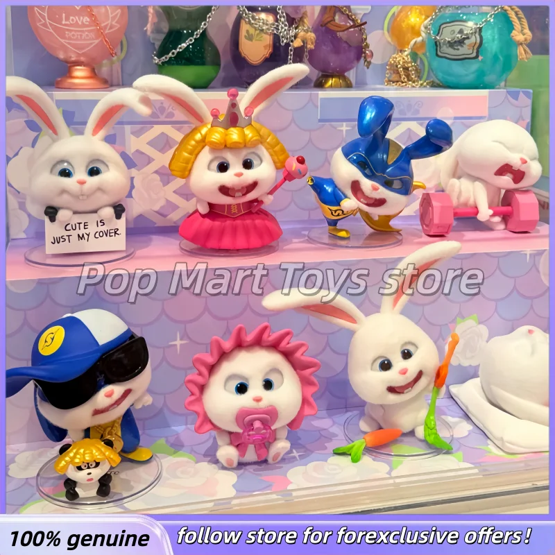 

Genuine The Secret Life Of Pets Snowball Collection Series Blind Box Cute Flocked Dolls Desktop Decoration Home Ornaments Gifts