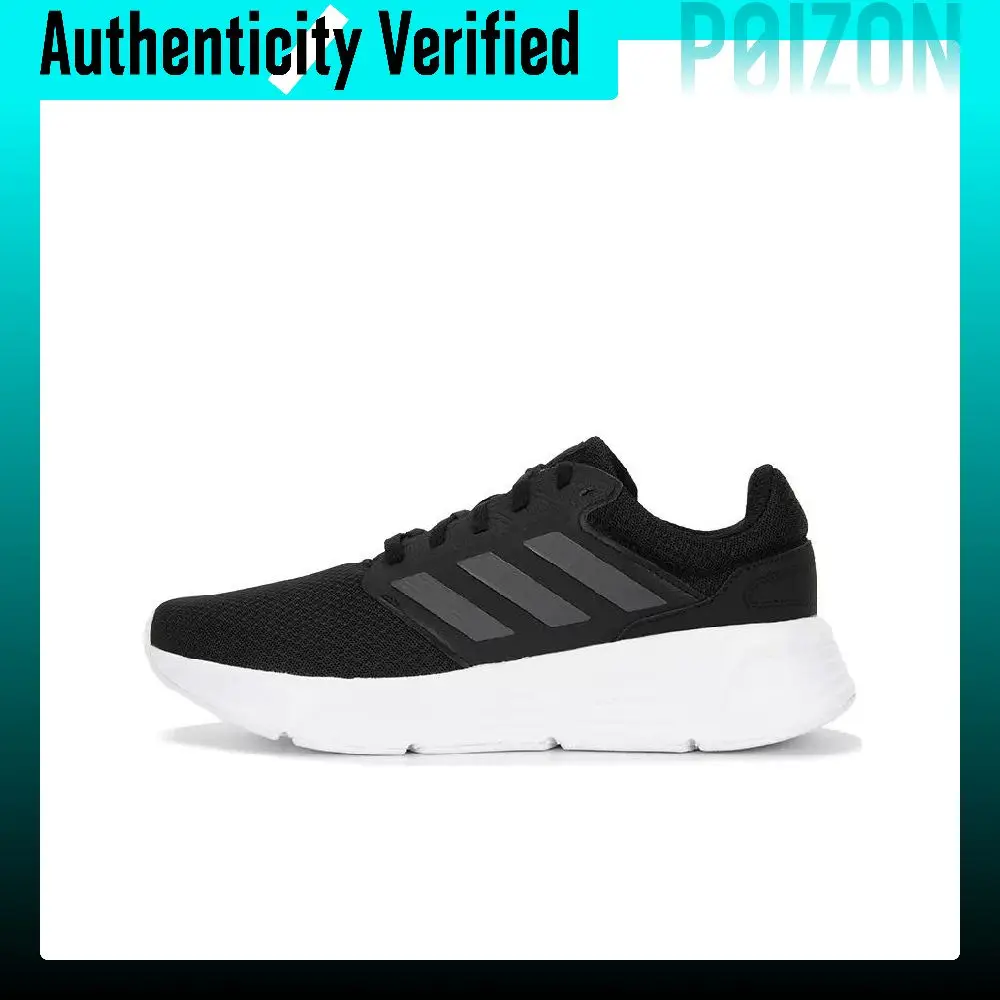 Adidas Galaxy 6 Breathable Low top Running Shoes Men's Black White HP6642