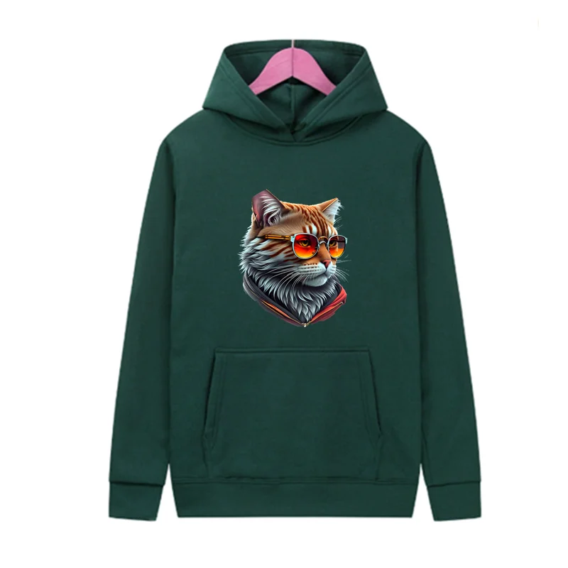 المبيعات الساخنة بدلة رياضية رجالي الاتجاه القط الطباعة عادية هوديي بلوزات الركض الرياضة القمم البلوز Harajuku تنوعا الشارع جلطة #6