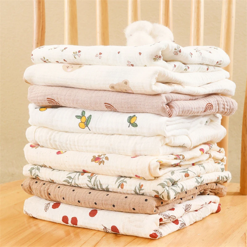 Baby Swaddle Blanket Cotton Gauze Super Soft Newborn Swaddle Quick Dry Kids Bath Towel Baby Stroller Blanket Cover