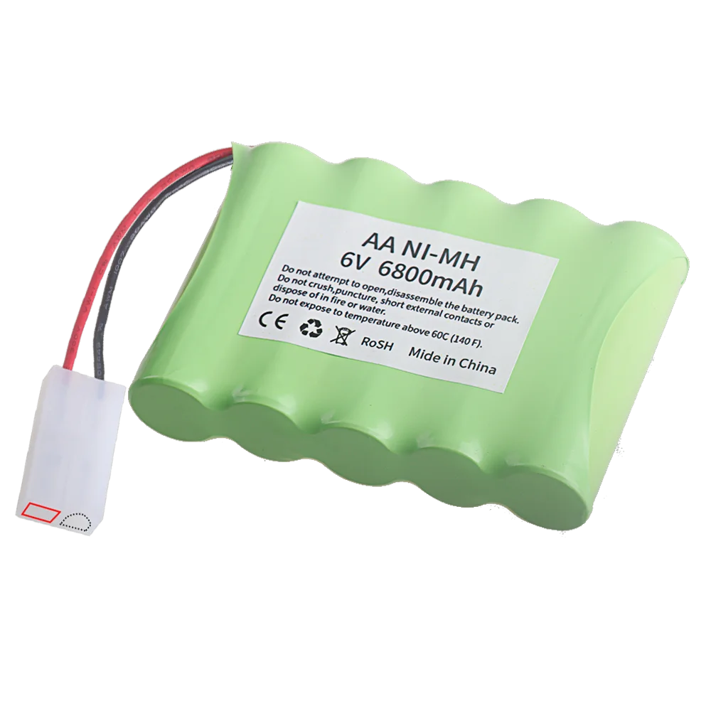 6V 6800mAh NiMH Battery For RC Toy Car Boat Electric Lighting Security Facilities 5*AA 6v Rechargeable Battery Pack