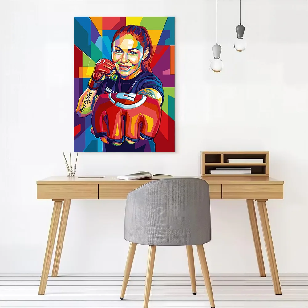 Cris Cyborg Pop Art Portrait Poster Canvas Wall Art Personalized Print Modern Painting Perfect Gift for Decor Luxury Wand Deko