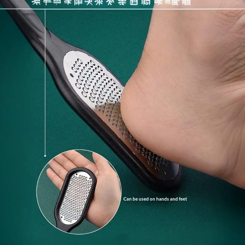 Heavy-Duty Stainless Steel Painless Foot File & Remover With Splash Guard & Handle Suitable For Care Cracked Heels