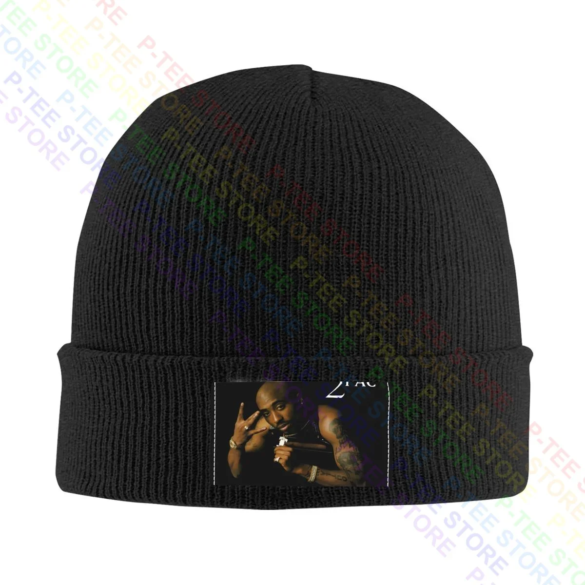 All Eyes On Me Tupac Hip Hop Music Knitted Beanie Hat Beanies Cap Trendy Splicing Comfortable