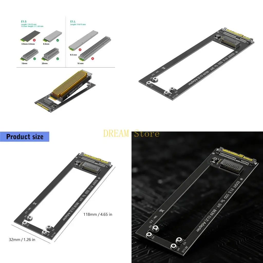 

EDSFF E1.S NVMe Drive To U.2 SFF8639 Expansion Card For Server Workstations best sale