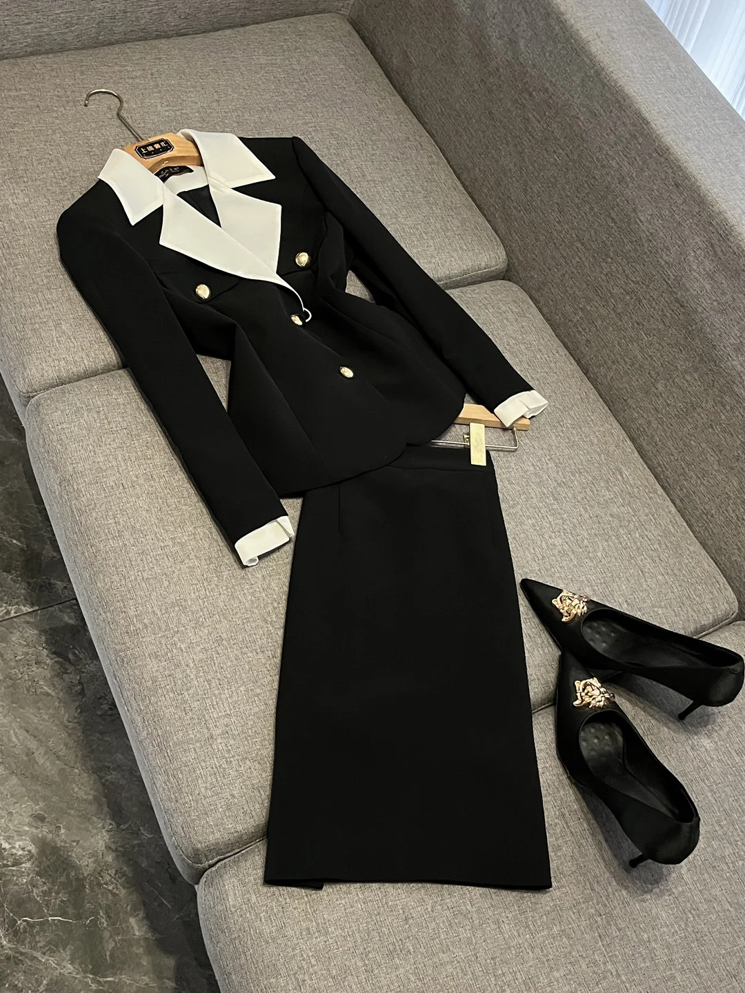 

Profional Women's Suit Set Slim Fit Autumn Winter Work orm for Hotel Beau Salon Front Desk Reception X3