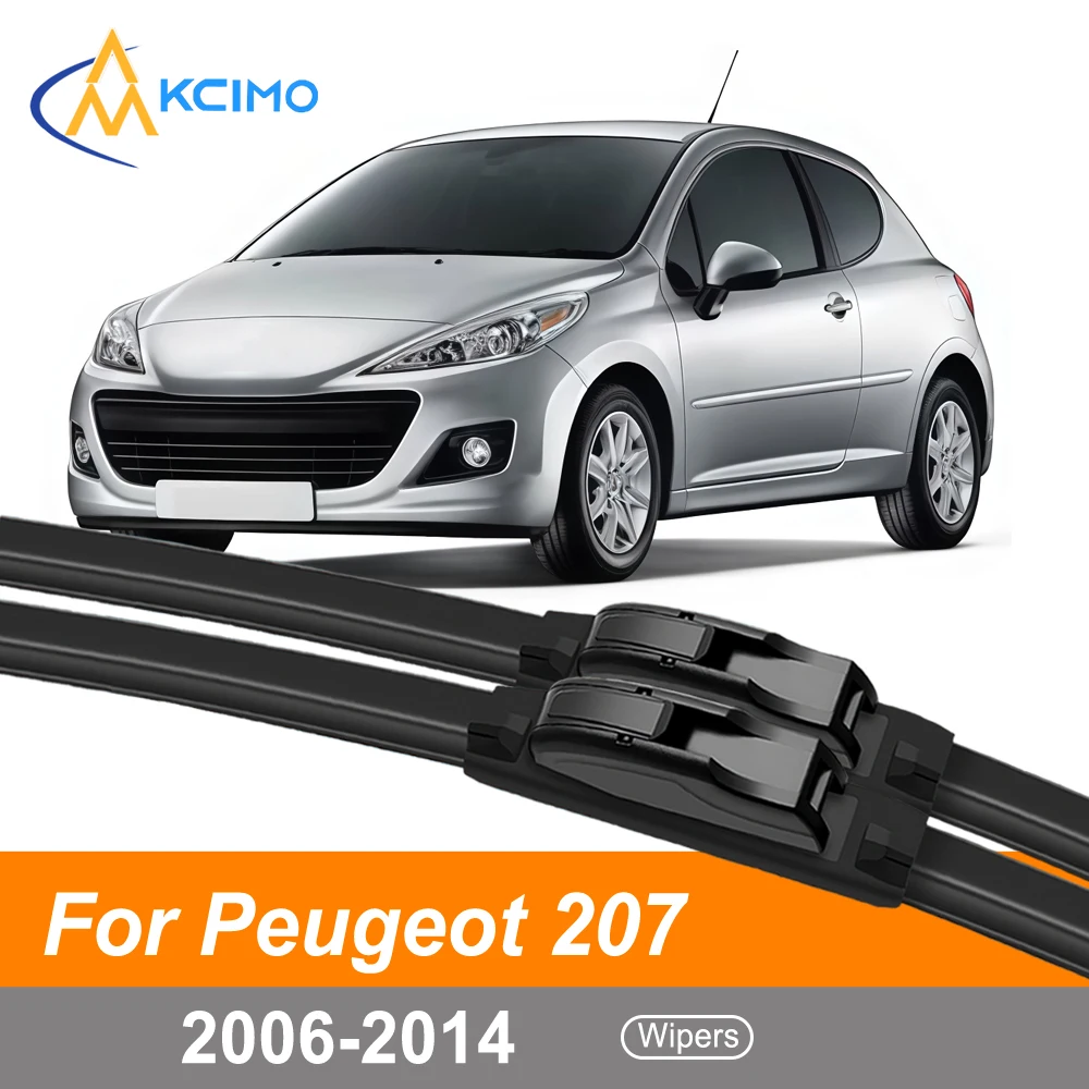 

All-Season Beam Front Wiper Blades For Peugeot 207 2006-2014 Streak-Free Cleaning Windshield Wipers Driver & Passenger Side