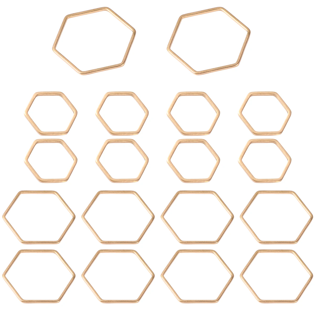 

30pcs Stainless Steel Hexagonal Pendants Charms Diy Jewelry Making Accessories Necklace Bracelet Decorative Components Durable