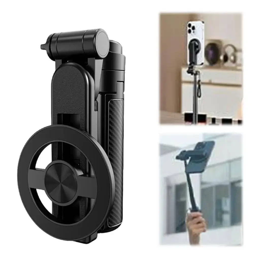 

Многофункциональная магнитная мини-палка для селфи 360° ° Поворотный беспроводной Bluetooth-управление Магнитный держатель телефона