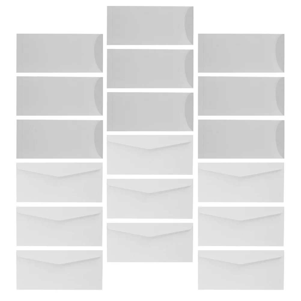 40Pcs White Blank Envelopes Cash Invitation Envelopes Paper Thick Reusable Large Square Envelops Envelops Envelop