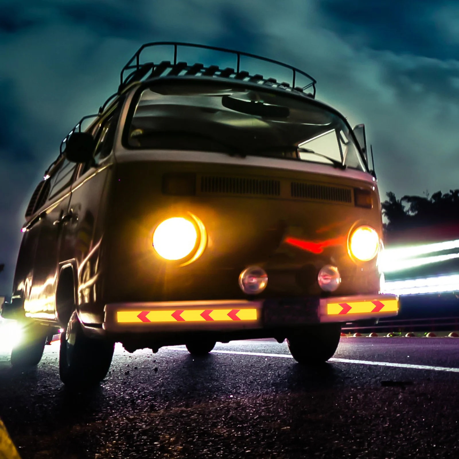 1 rolo de fita de advertência reflexiva tira de segurança fluorescente para marcas rodoviárias de veículos instalações de transporte alta visibilidade