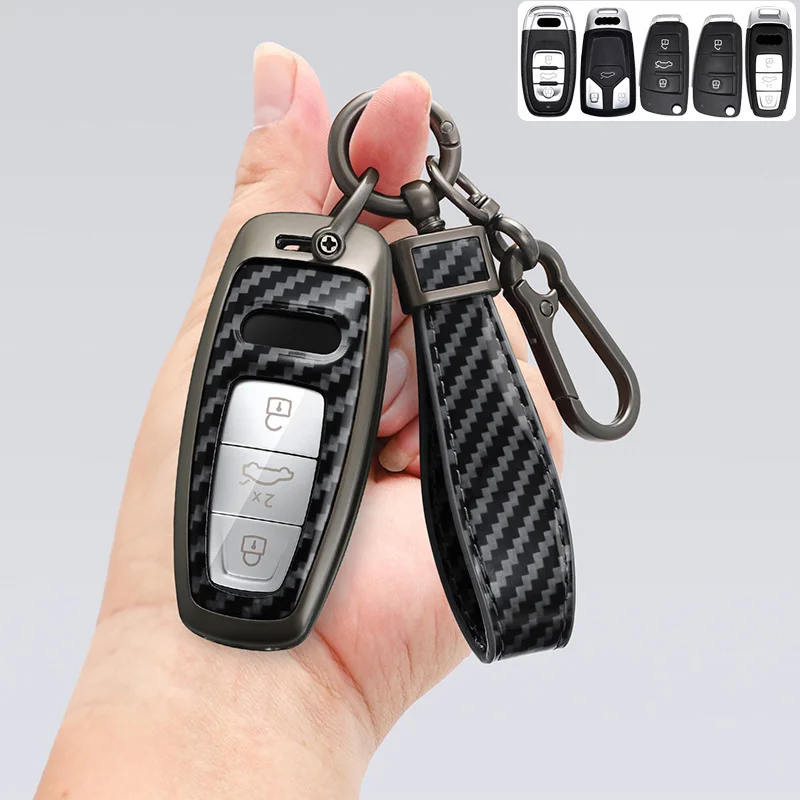 

Zinc Alloy+PU Leather Full Cover Car Key Case for Audi A1 A3 8P A4 A5 A6 C7 A7 S3 S7 S8 R8 Q2 Q3 Q5 Q7 Q8 SQ5 TT RS3 RS6 Holder