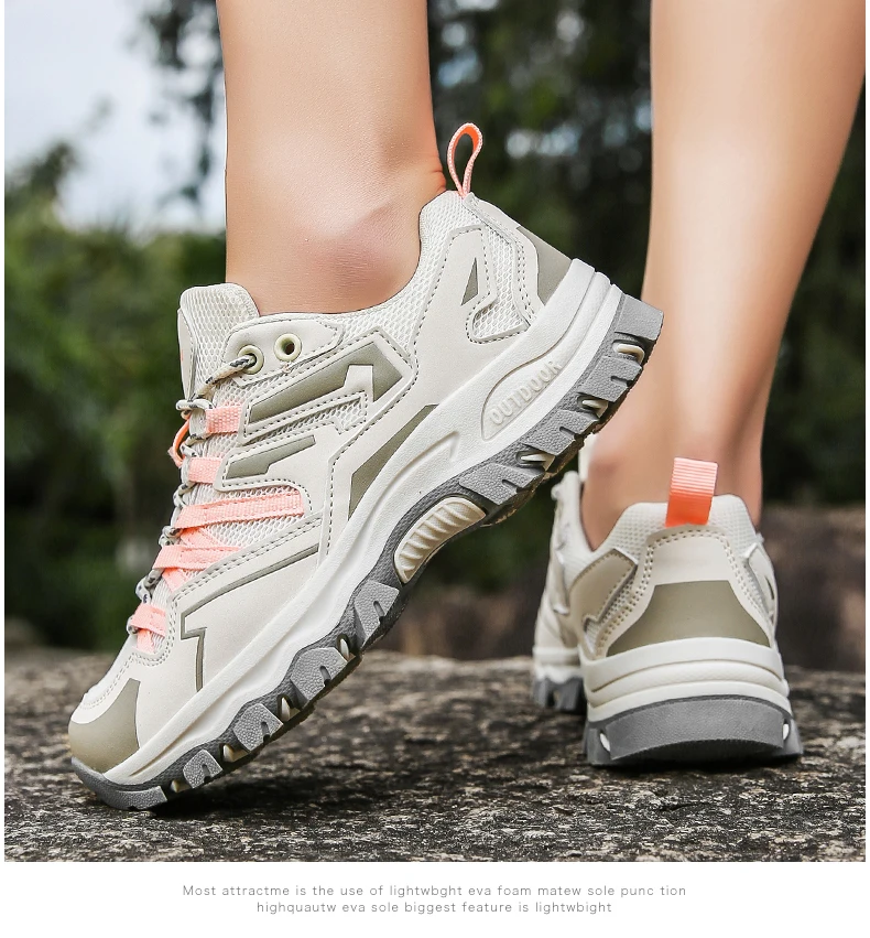 Unisex Wanderschuhe Frauen Outdoor Casual Schuhe Atmungsaktives Mesh Männer Zu Fuß Turnschuhe Weibliche Trekking Schuhe Mode Klettern – Detail 14