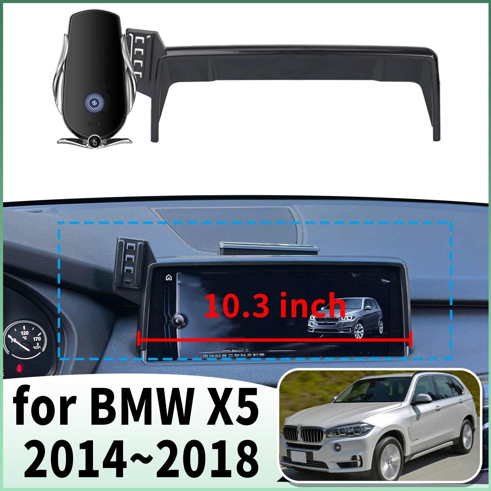 

fit for BMW X5 2014 2015 2016-2018 F15 (10.3in) Specific Dashboard Navigation Phone Holder Mount Design Car​​ accessoires