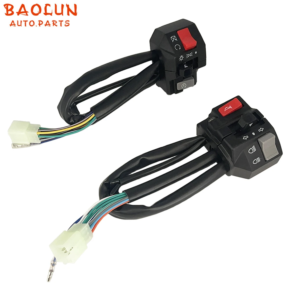 BAOLUN Para Yamaha XV250 Virago SRX600 FZR250 RZ250 YPVS RZ350 TZR250 RD250 Controle de Interruptor de Guidão 7/8" 22mm Esquerdo Direito