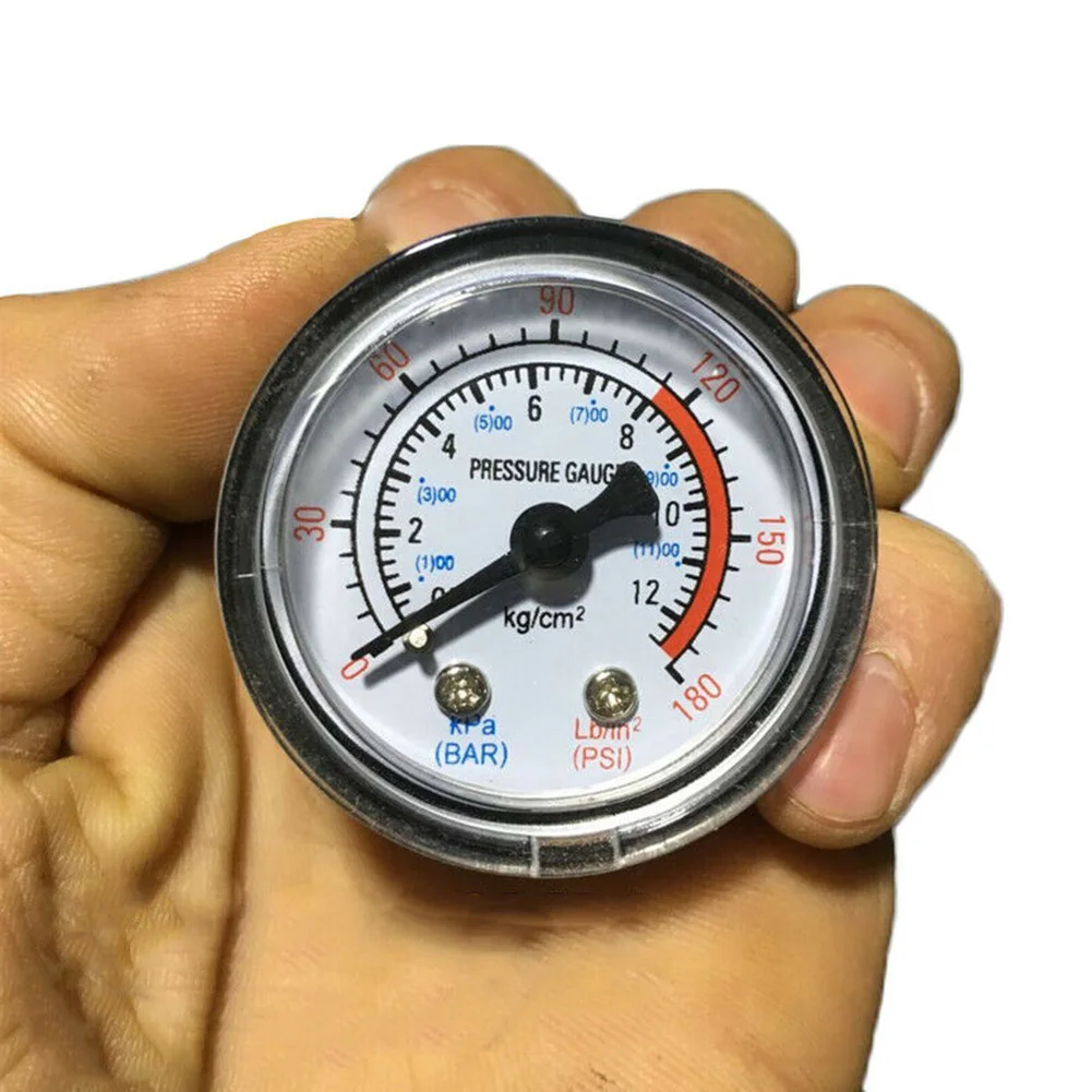 1pc Air Compressor Gauge Part 50mm 1/4 B-SP Thread 0-180PSI 0-12BAR Air Compressor Pressure Gauge Pneumatic Tool Accessories