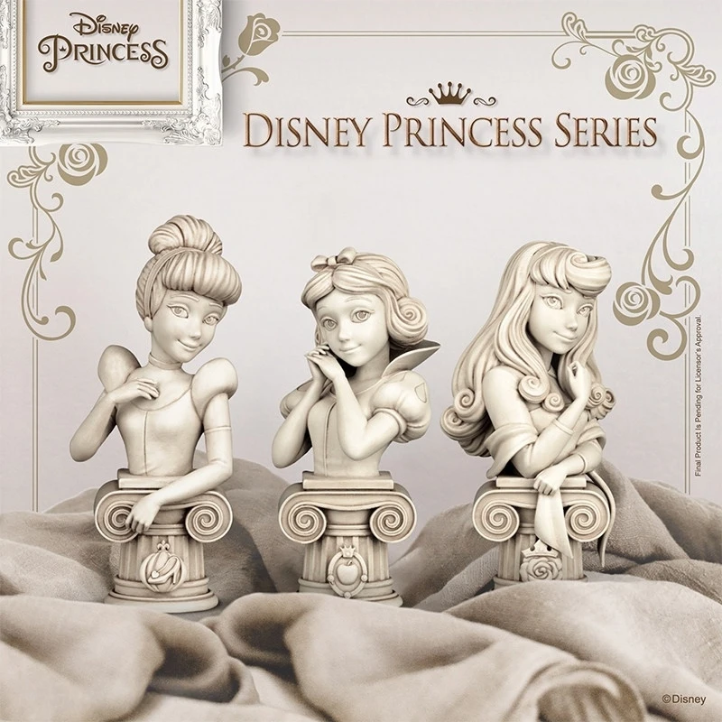 

In Stock Princess Series Bust Statues Snow White Ariel Rapunzel Belle Ursula Collectible Figures Gift For Fans Toys