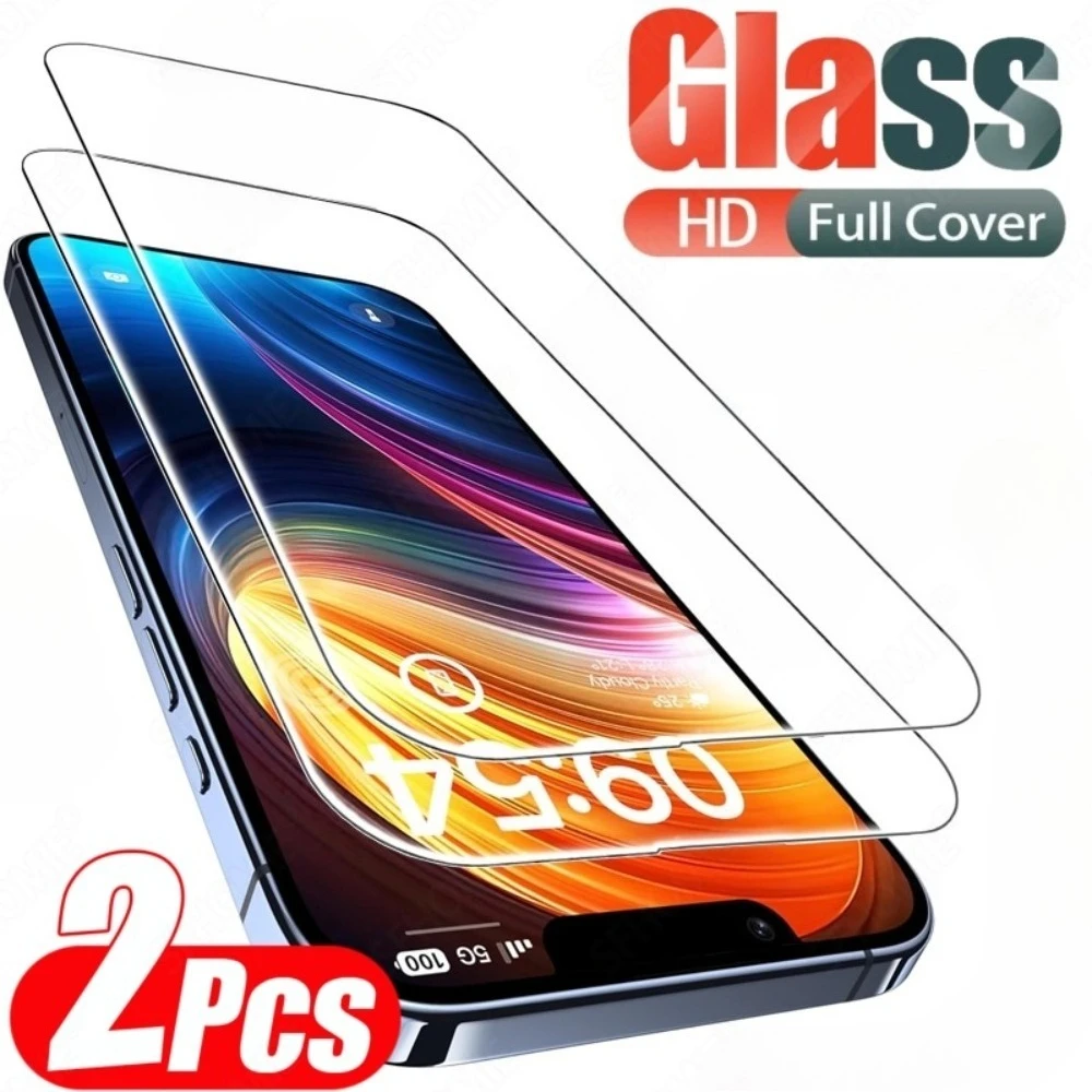 

2Pcs Ultra HD Screen Protector Film for iPhone 17 16 15 14 Pro Max Air 16e 15 Plus 13 12 11 Pro XR XS 9H Hardness Tempered Glass