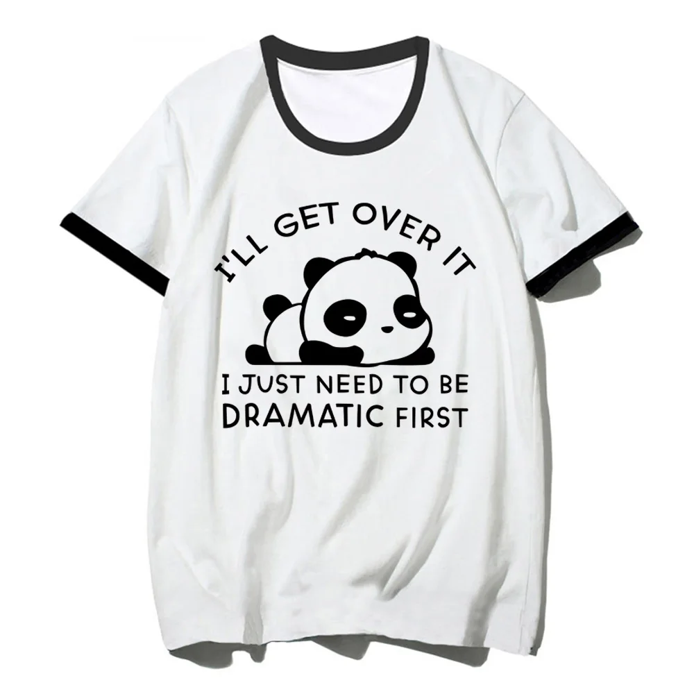 Panda t shirt women funny graphic harajuku Tee female y2k clothes