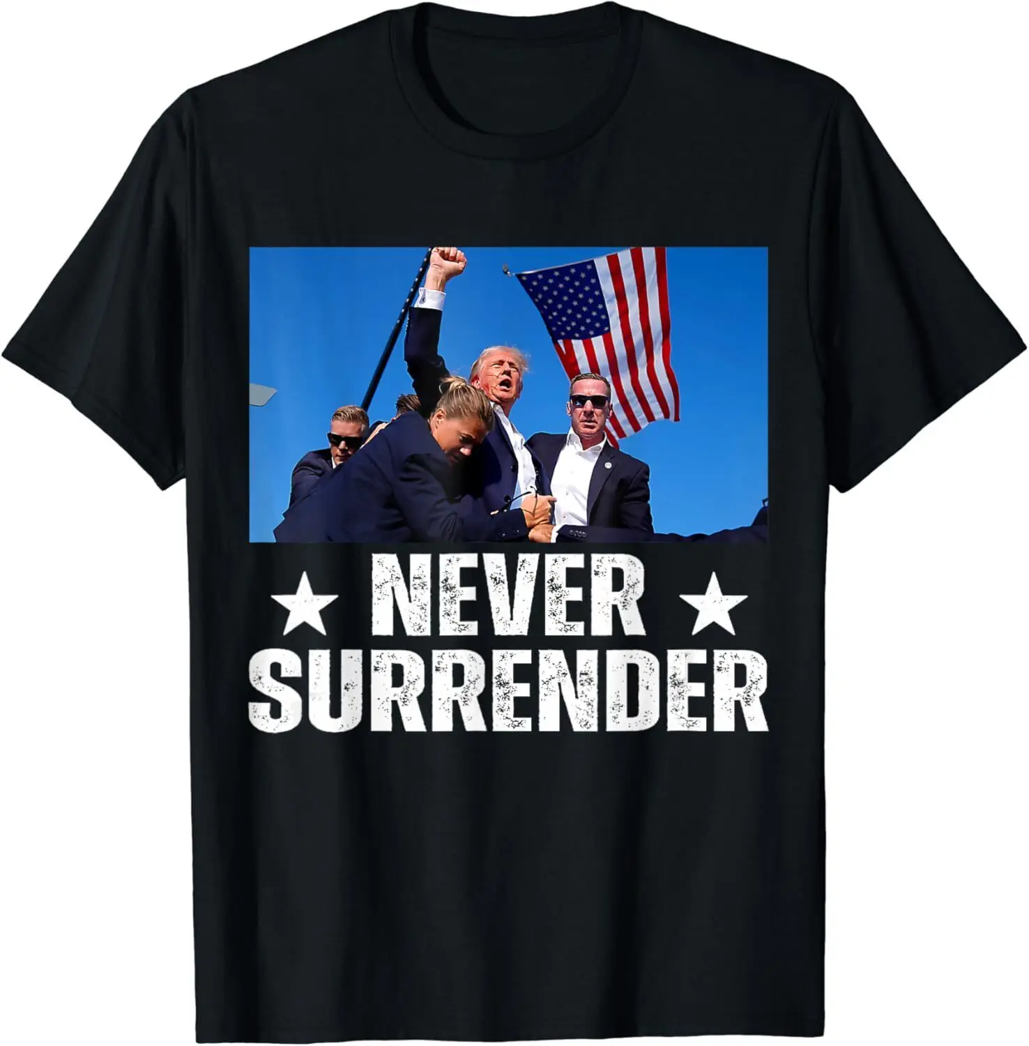 

Pray For President Trump, Never Surrender, God Bless Trump Unisex T-shirt