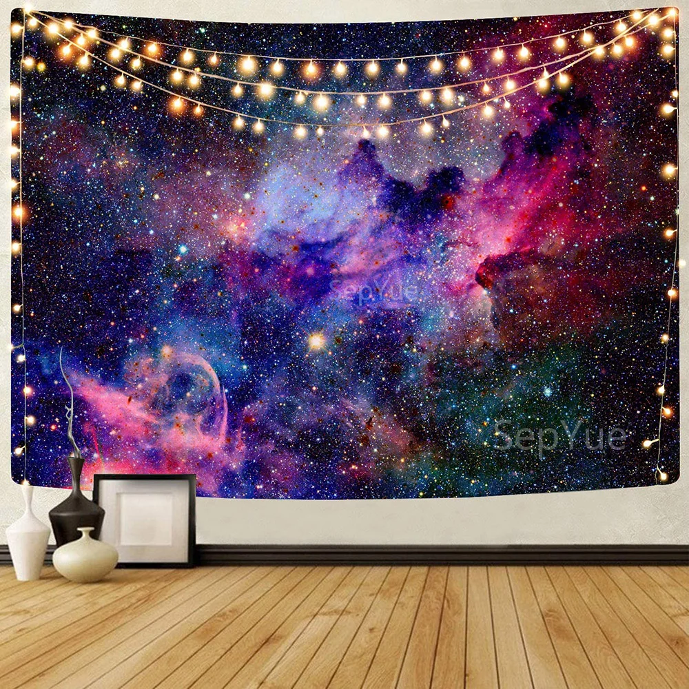 Zeď závěsný tapiserie galaxy planeta chytrý hvězdnou psychedelické vintage tapiserie domácí dekorace