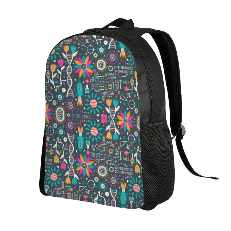 Custom Flowers And Stems Travel Backpack  School Computer Bookbag Chemistry Biology Science Teacher College Student Daypack Bags