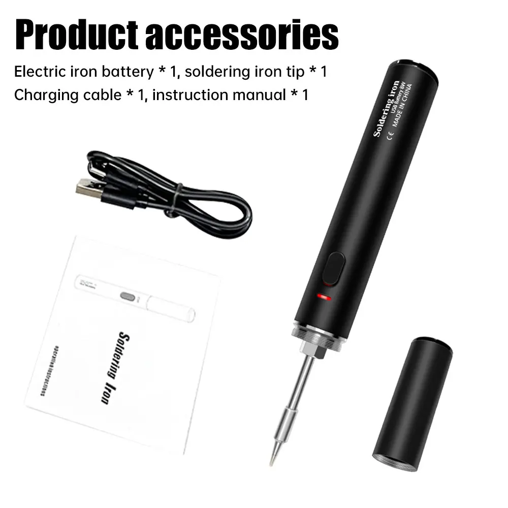 Wireless charging USB  5V Soldering iron 18350 lithium battery Diy Manual Radio Soldering Iron Set Adjustable Temperature Tool